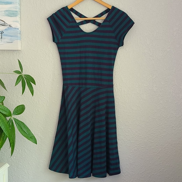Synergy Organic Clothing Dresses & Skirts - Synergy Organic Striped Skater Dress